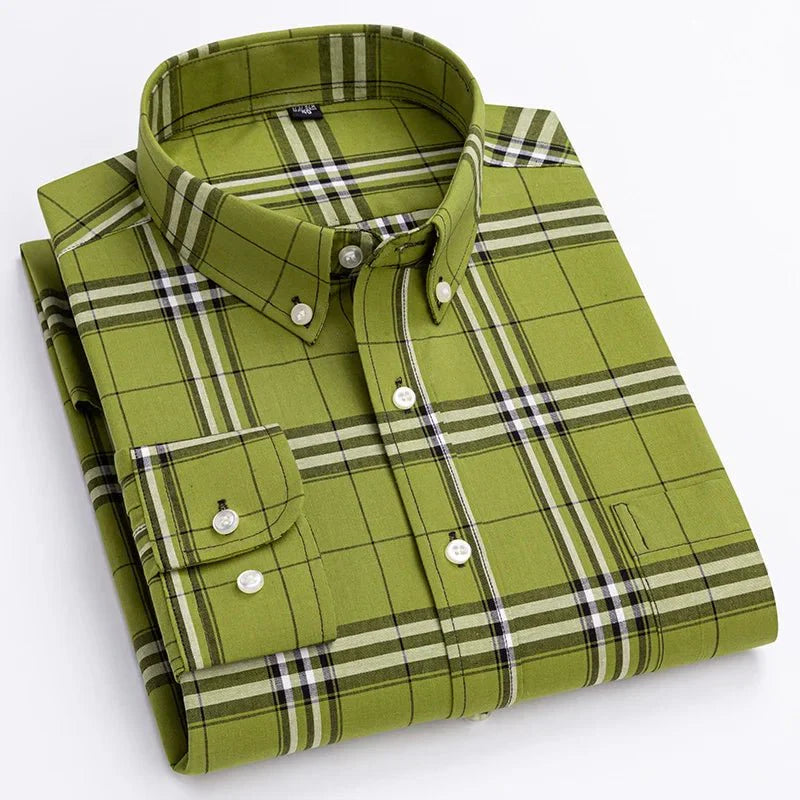 Chemise Homme À Carreaux Manche Longue