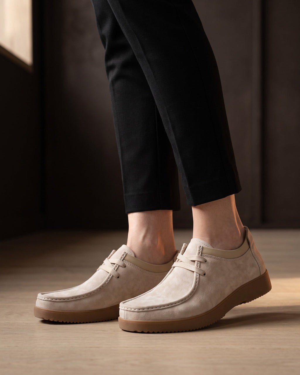 Mocassins En Cuir Avec Coutures Apparentes Pour Hommes