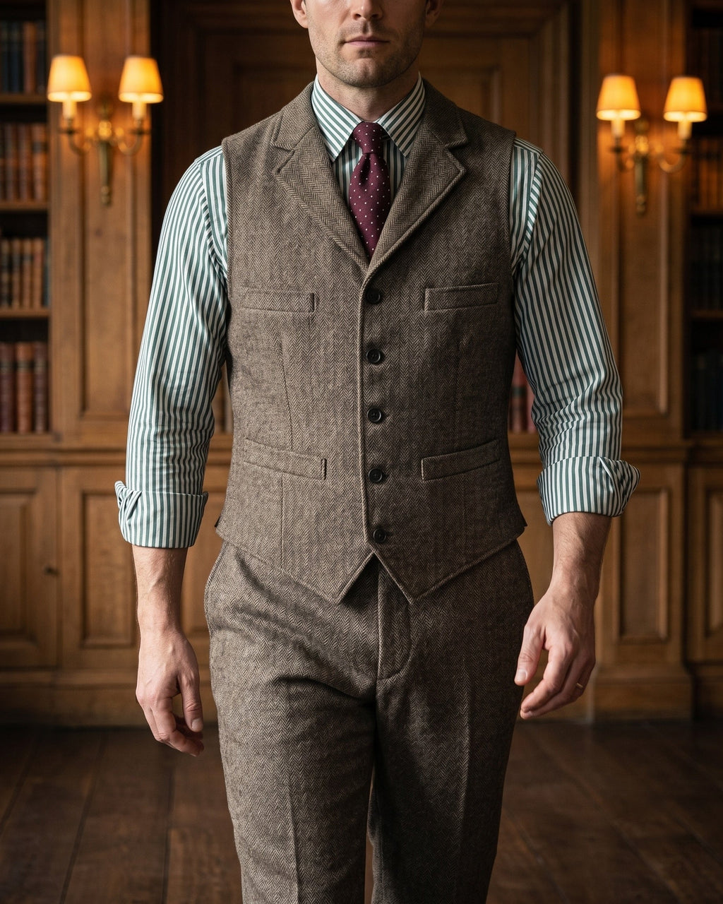 Veste À Revers Avec Quatre Poches Pour Hommes