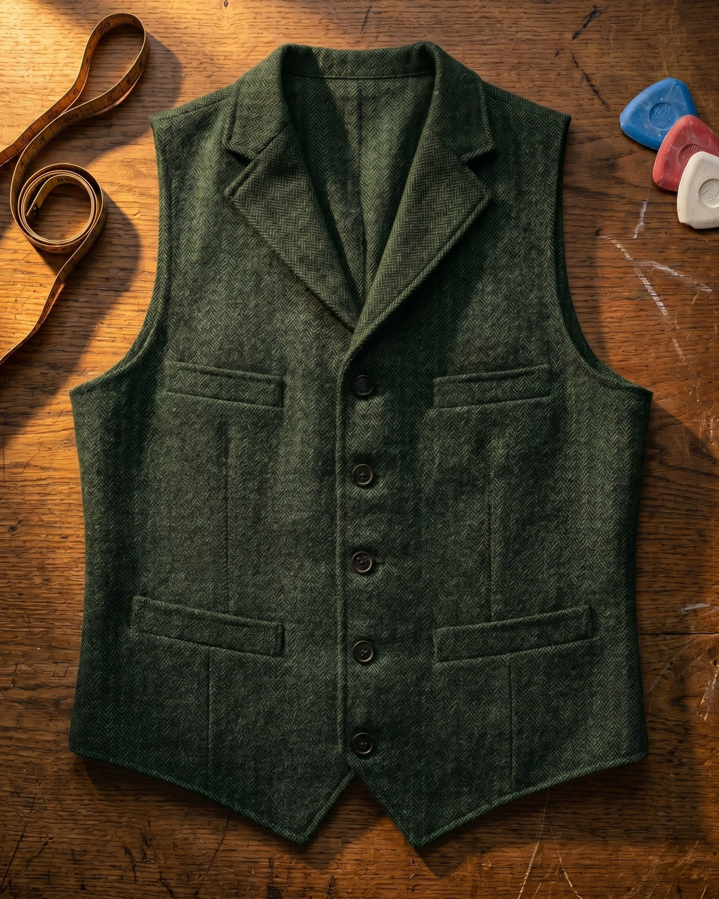 Veste À Revers Avec Quatre Poches Pour Hommes
