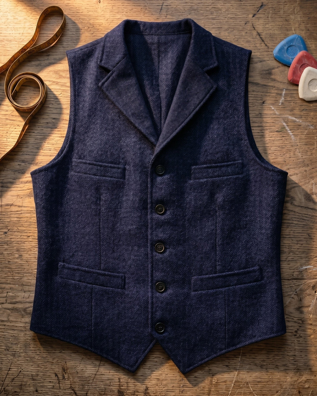 Veste À Revers Avec Quatre Poches Pour Hommes