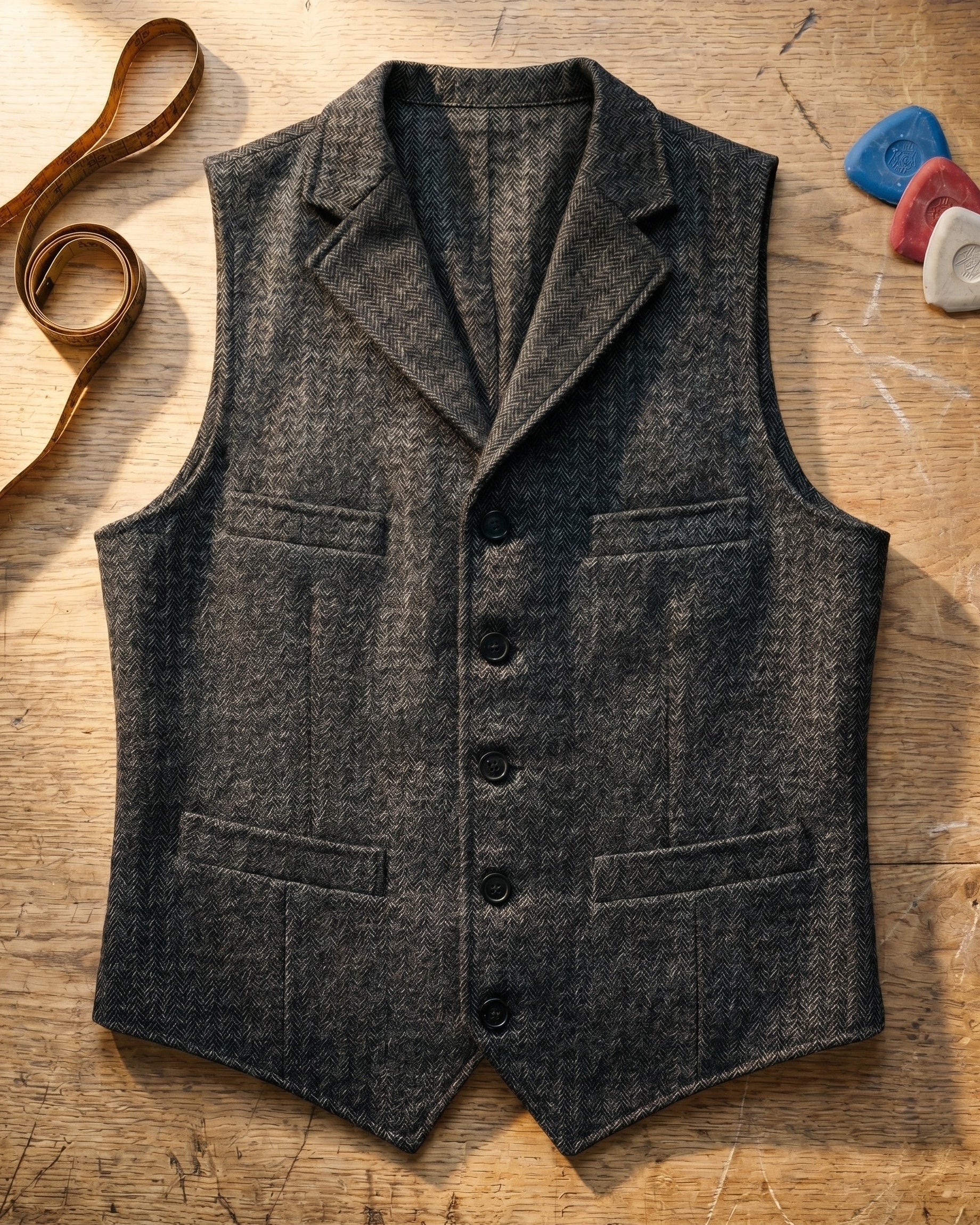 Veste À Revers Avec Quatre Poches Pour Hommes