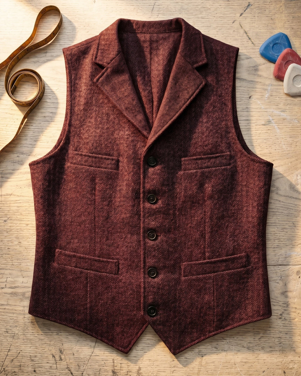 Veste À Revers Avec Quatre Poches Pour Hommes