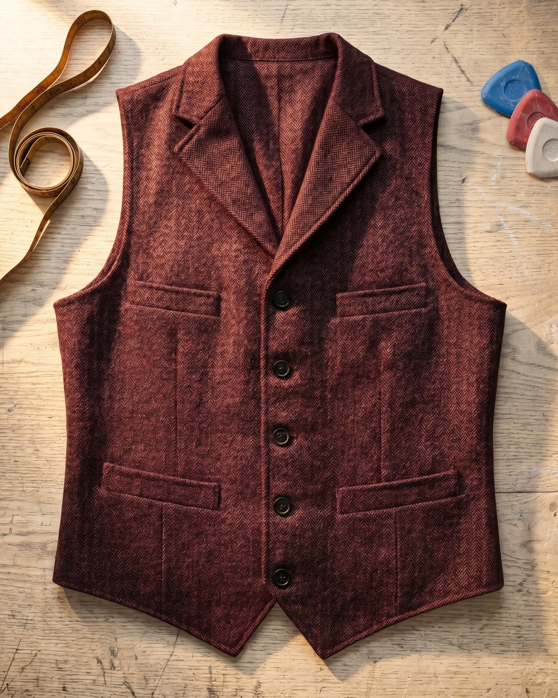 Veste À Revers Avec Quatre Poches Pour Hommes