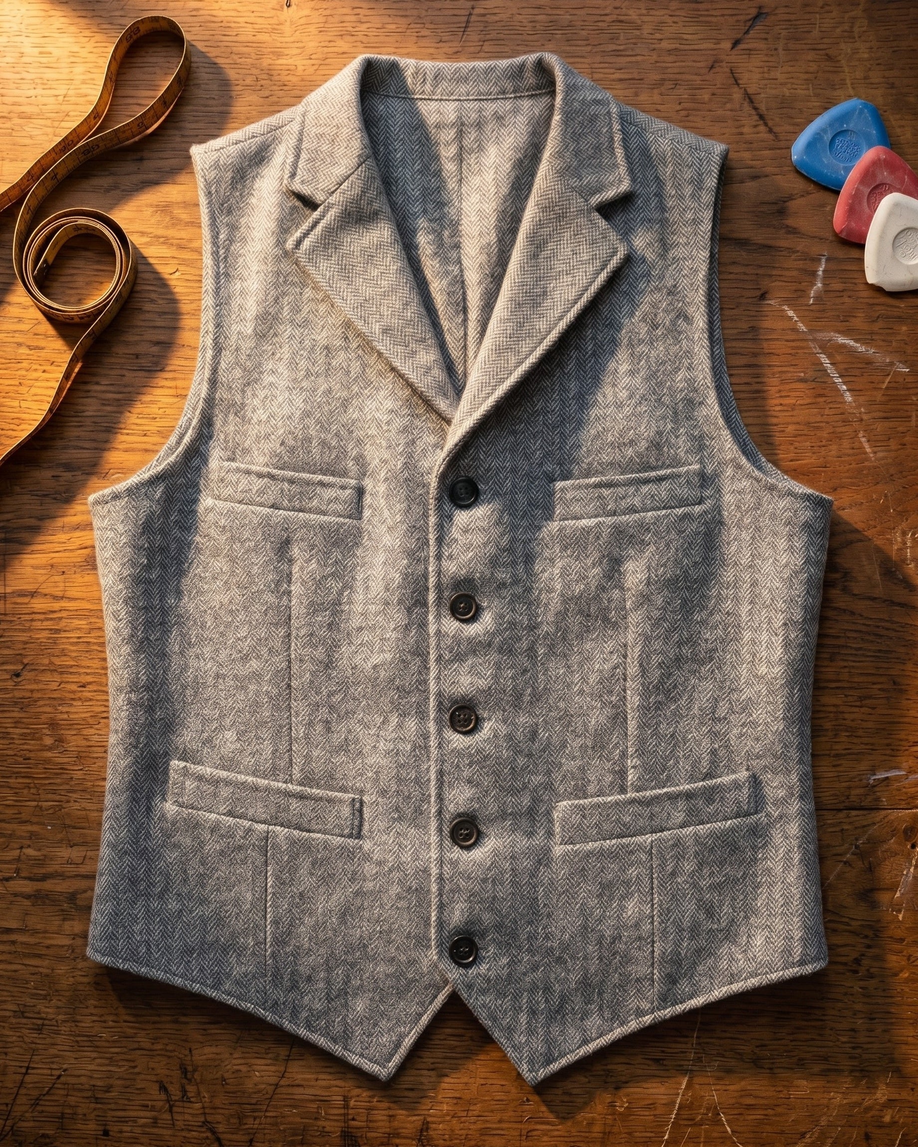 Veste À Revers Avec Quatre Poches Pour Hommes