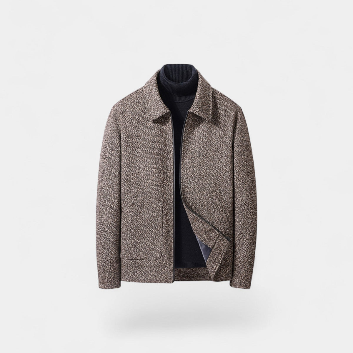 Manteau homme laine col montant - image 7