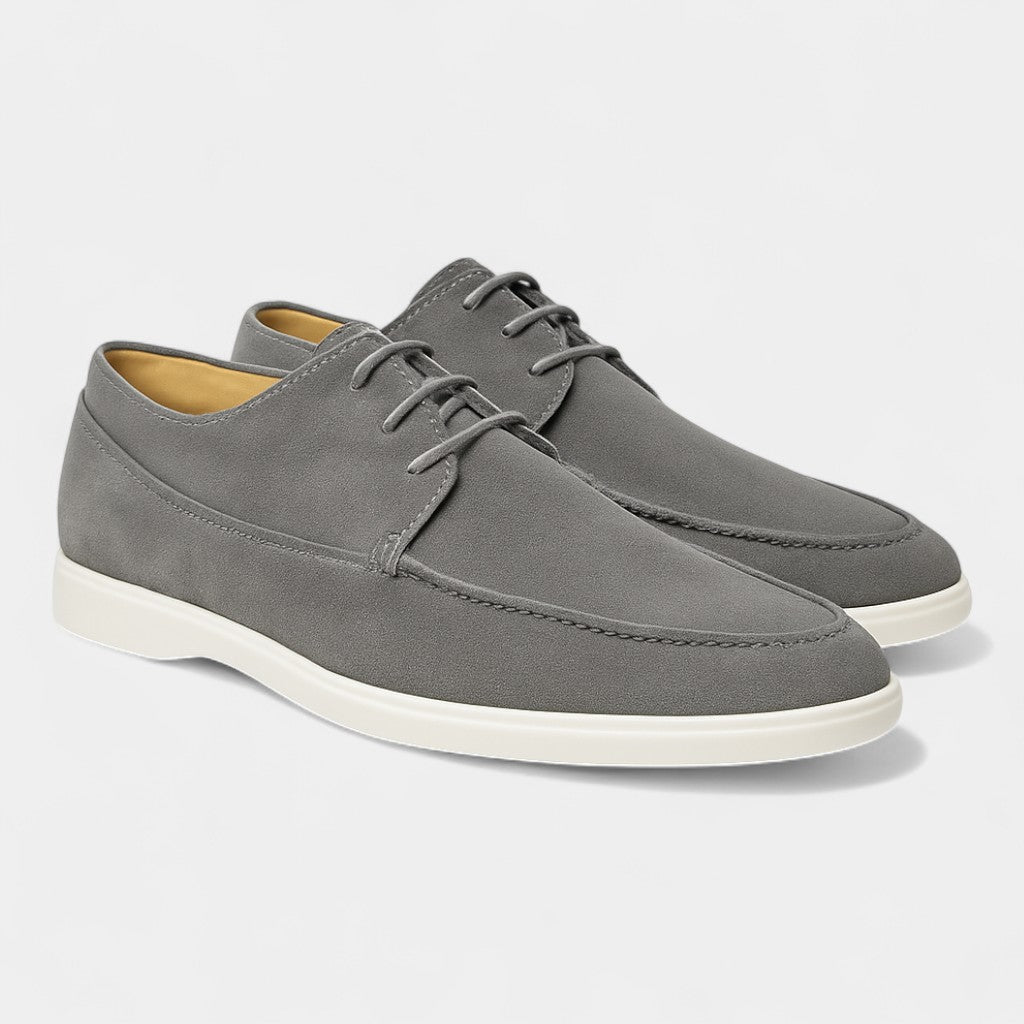 Mocassins à lacets en daim pour homme - Gris