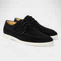 Mocassins à lacets en daim pour homme - Noir
