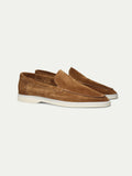 Mocassins daim caramel pour homme - Marron