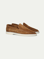 Mocassins daim caramel pour homme - Marron