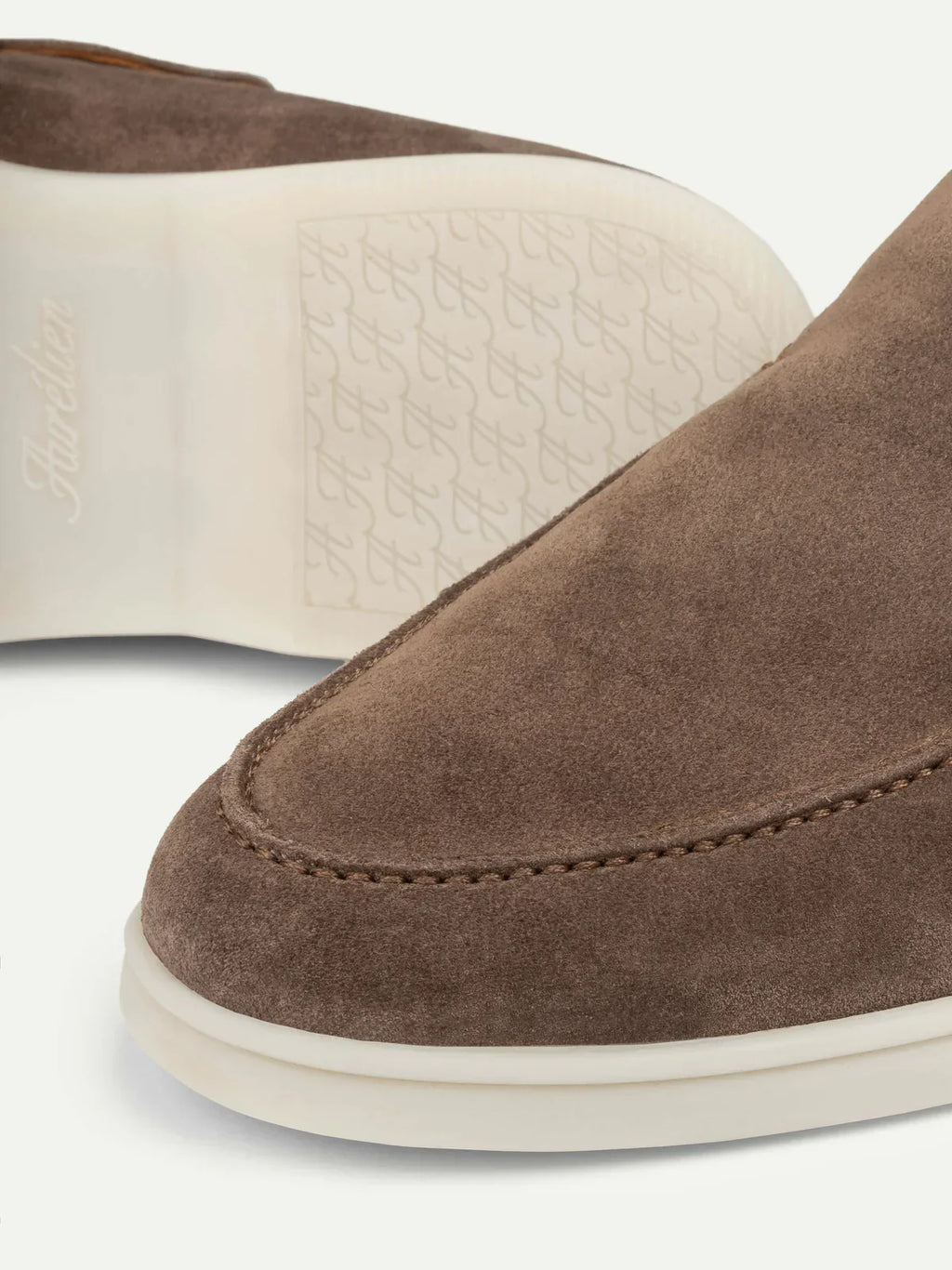 Mocassins daim gris cendré pour homme - image 4