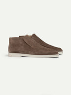 Mocassins daim gris cendré pour homme - Marron