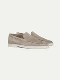 Mocassins daim gris clair pour homme - Gris clair