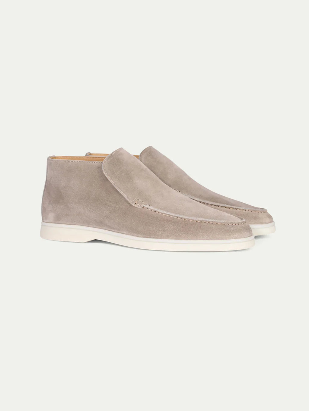 Mocassins daim gris clair pour homme - Gris clair
