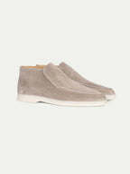 Mocassins daim gris clair pour homme - Gris clair