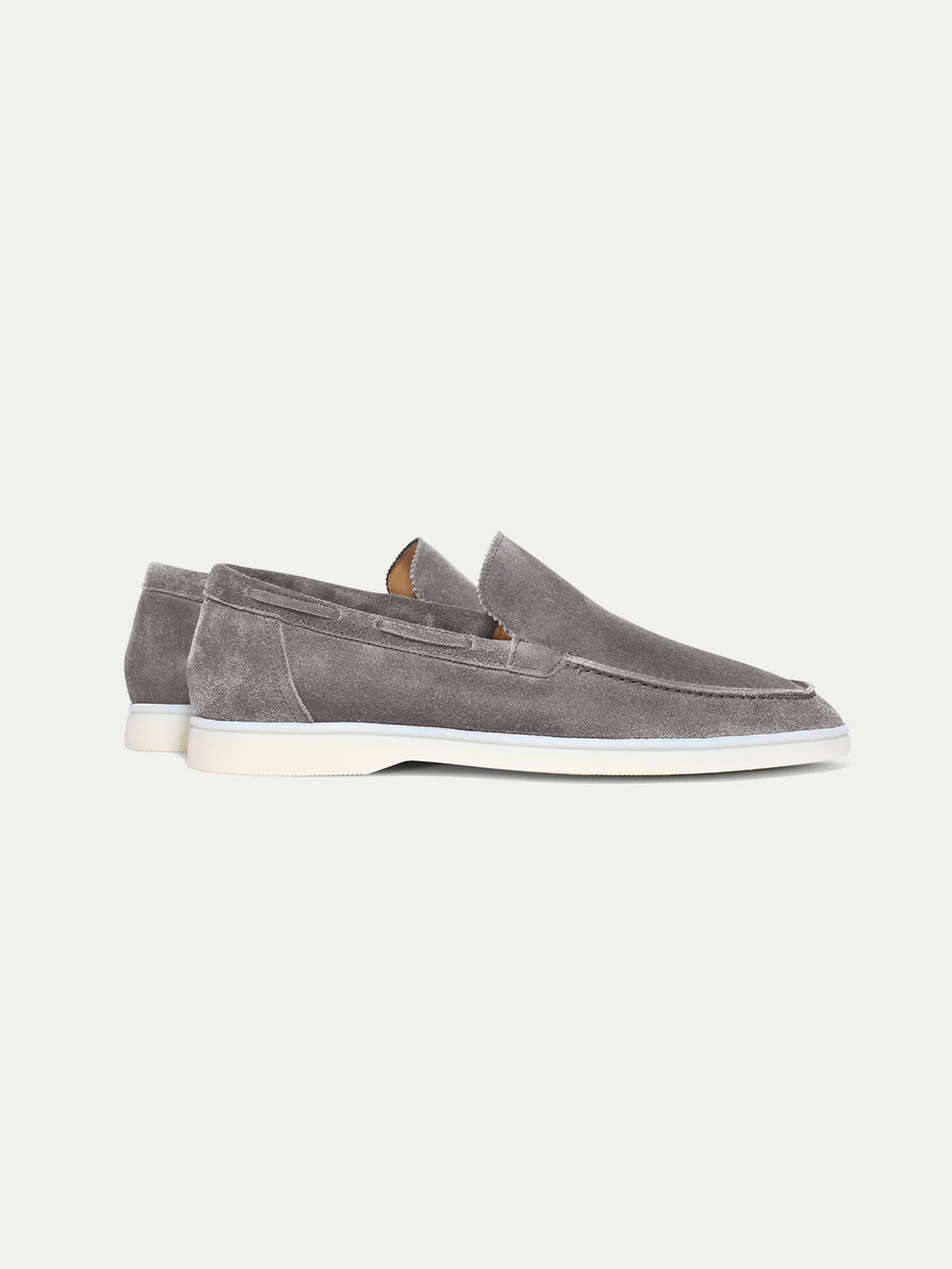 Mocassins daim gris pour homme - image 2