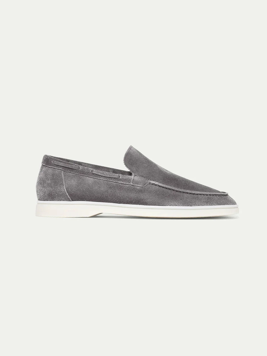 Mocassins daim gris pour homme - image 3