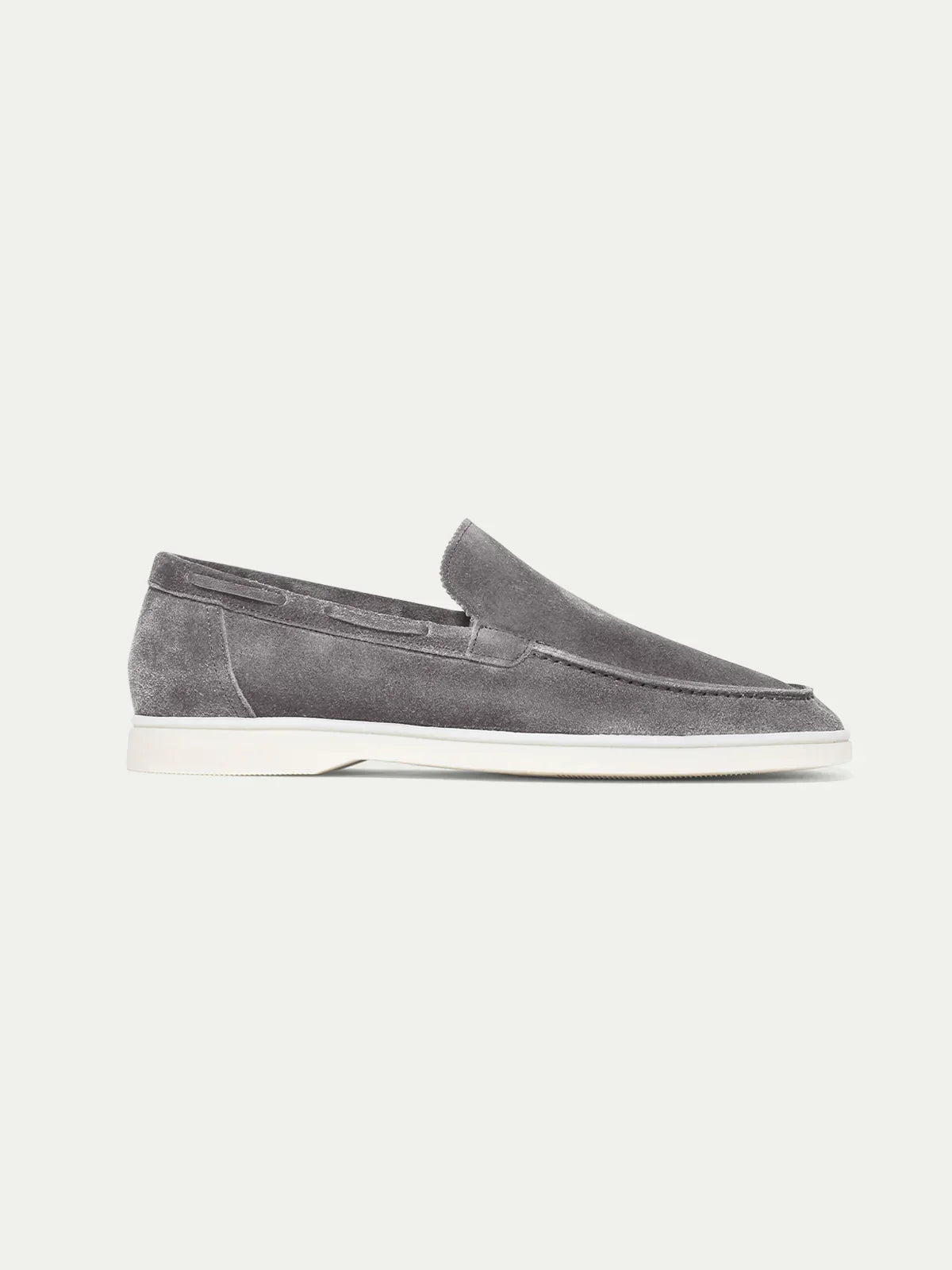 Mocassins daim gris pour homme - image 3