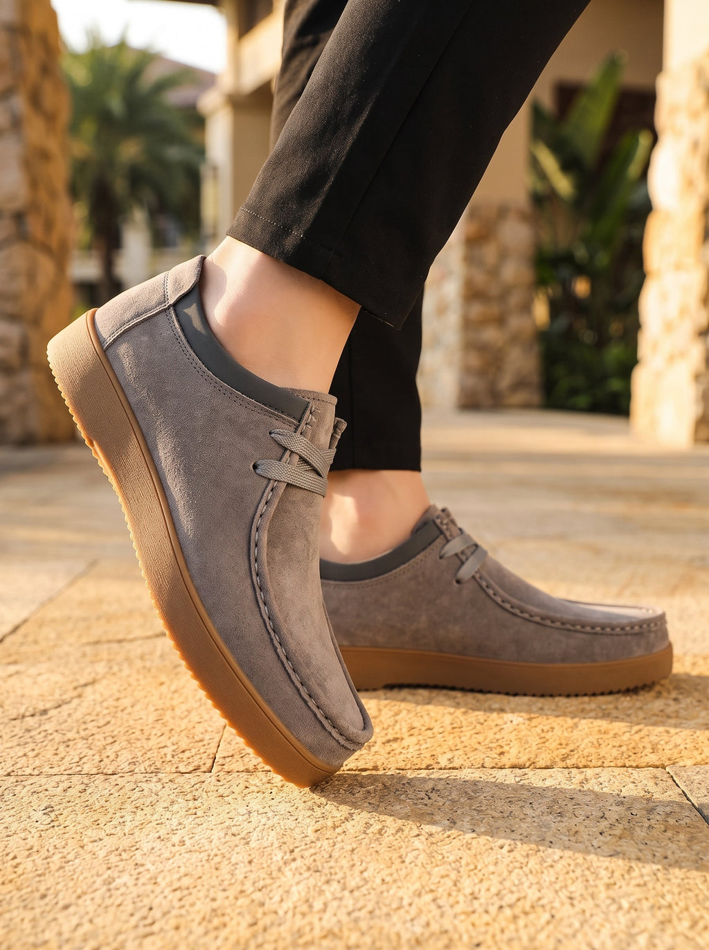 Mocassins en cuir avec coutures apparentes pour hommes - image 7
