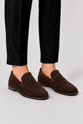 Mocassins suède hommes - Marron foncé