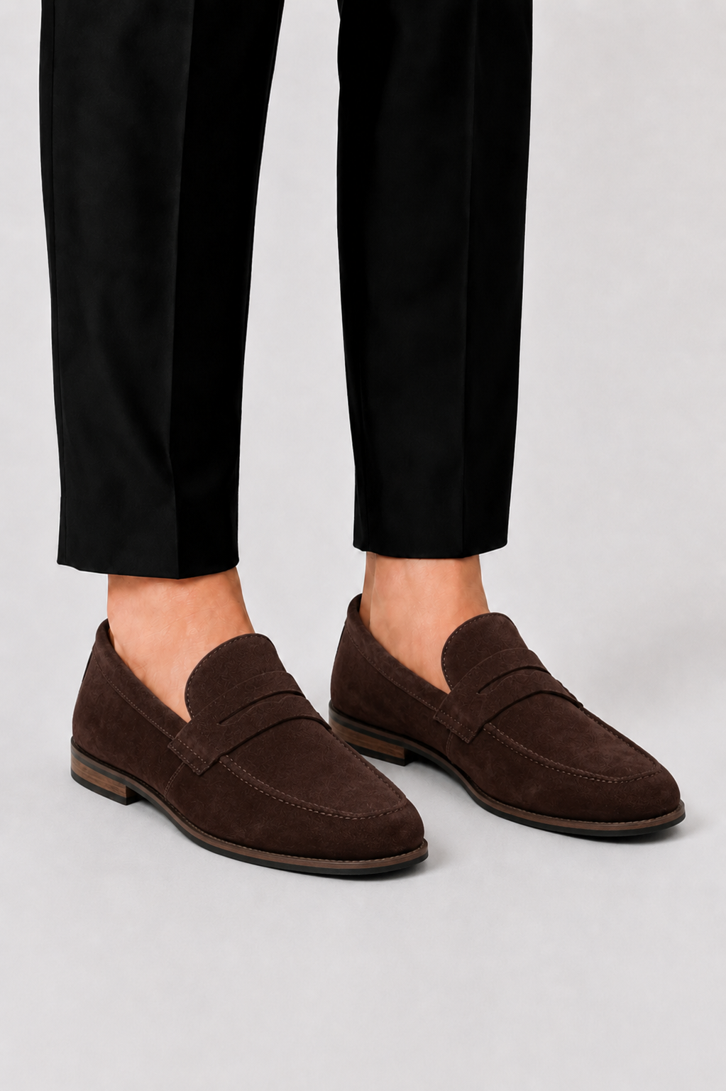 Mocassins suède hommes - Marron foncé