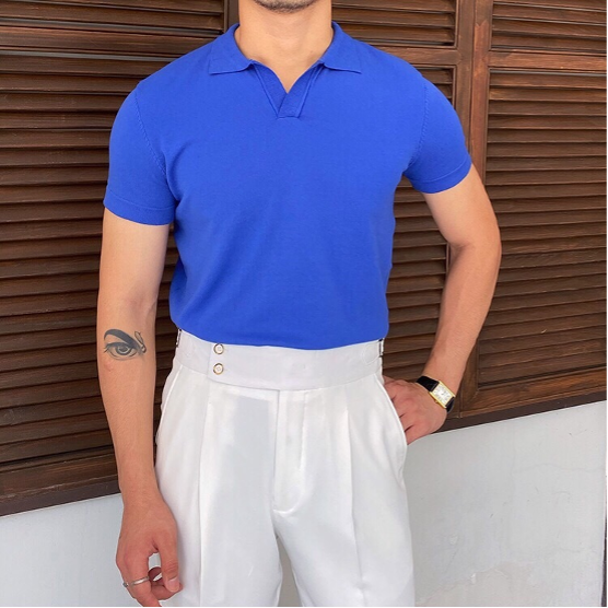Polo Avec Col En V Pour Hommes
