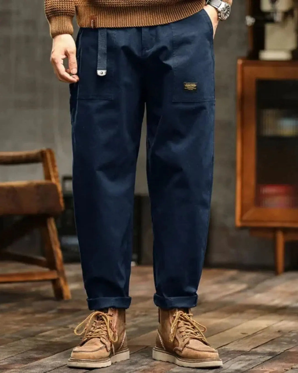 Pantalon cargo hommes - Bleu