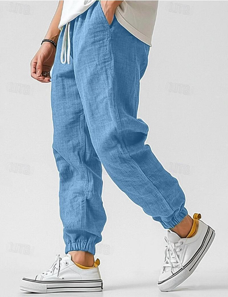 Pantalon lin hommes - Bleu