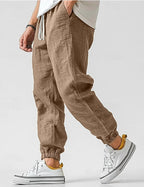 Pantalon lin hommes - Kaki