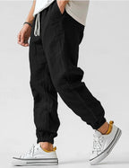 Pantalon lin hommes - Noir
