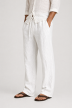 Pantalon lin hommes - Blanc