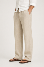 Pantalon lin hommes - Kaki