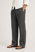 Pantalon lin hommes - Noir
