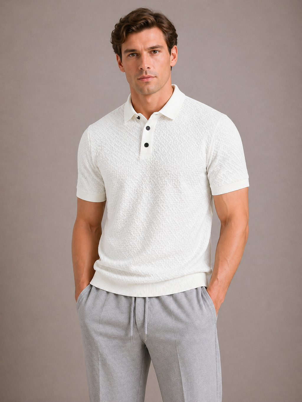 Polo classique hommes - Blanc