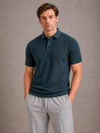 Polo classique hommes - Bleu marine