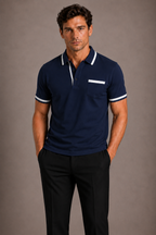 Polo hommes - Bleu foncé