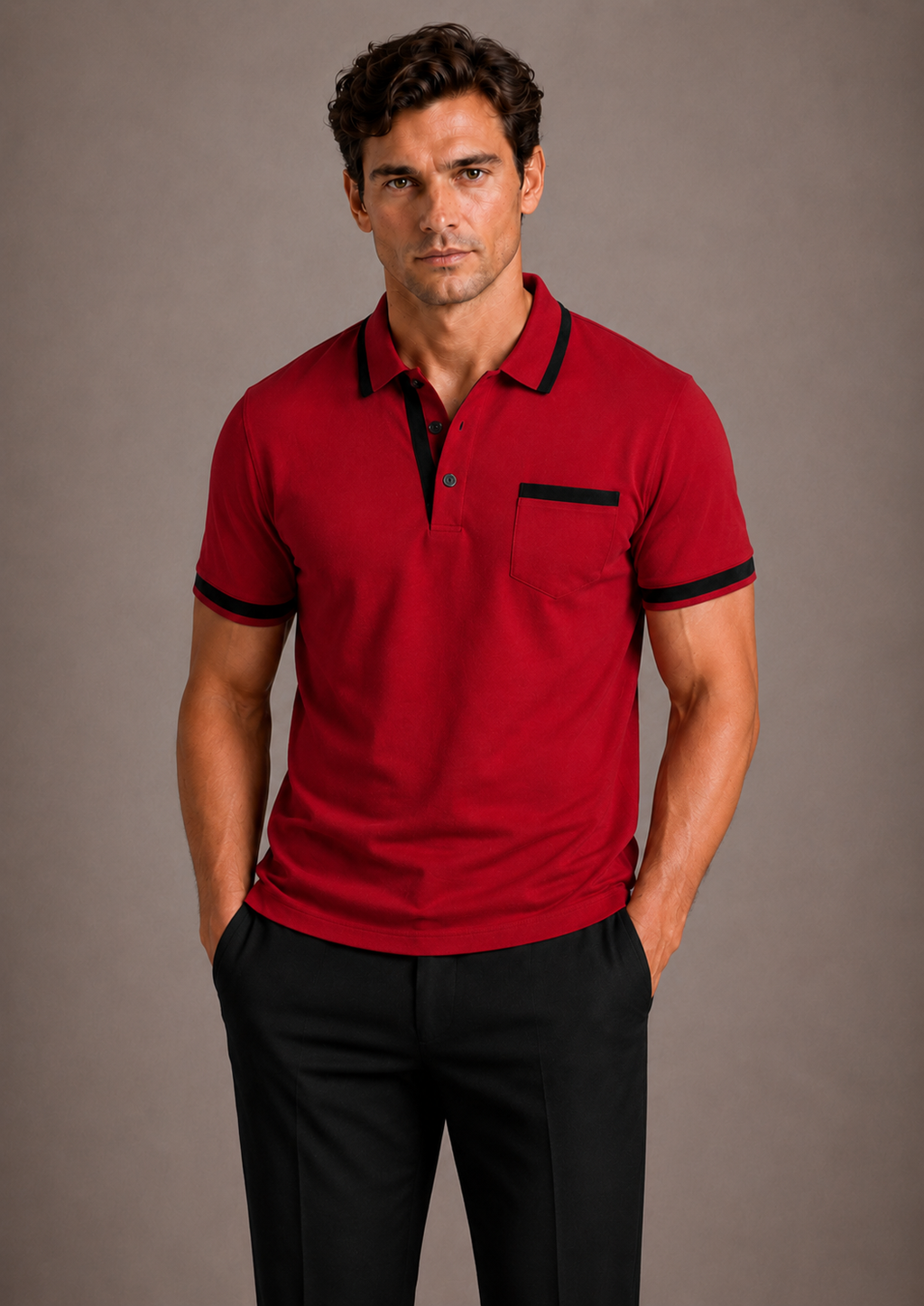 Polo hommes - Rouge