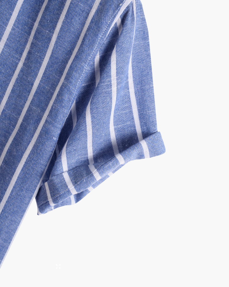 Polo marin avec col classique pour hommes - image 4
