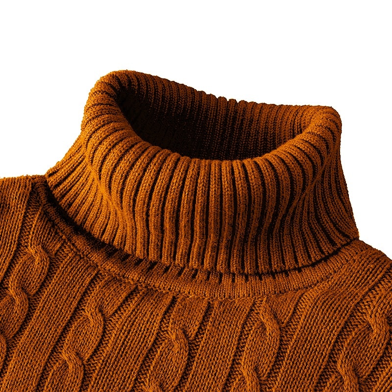 Pull à col roulé soan pour homme - Brun