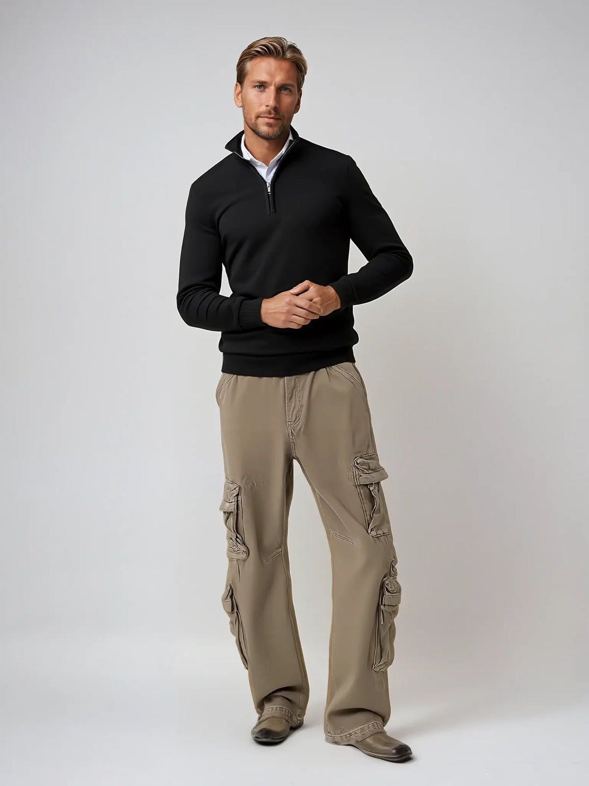 Pull demi-zip hommes - image 2