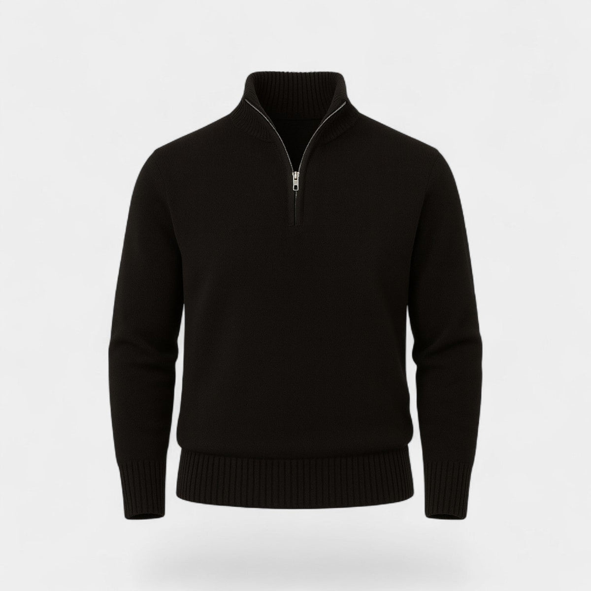 Pull homme quart zip maille - image 2