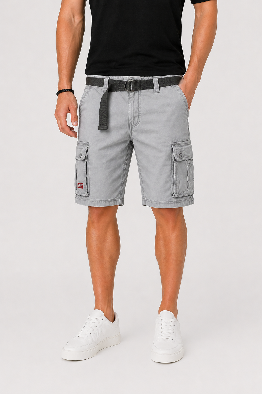 Short cargo hommes - Gris