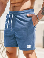 Short de bain estival pour homme - Bleu