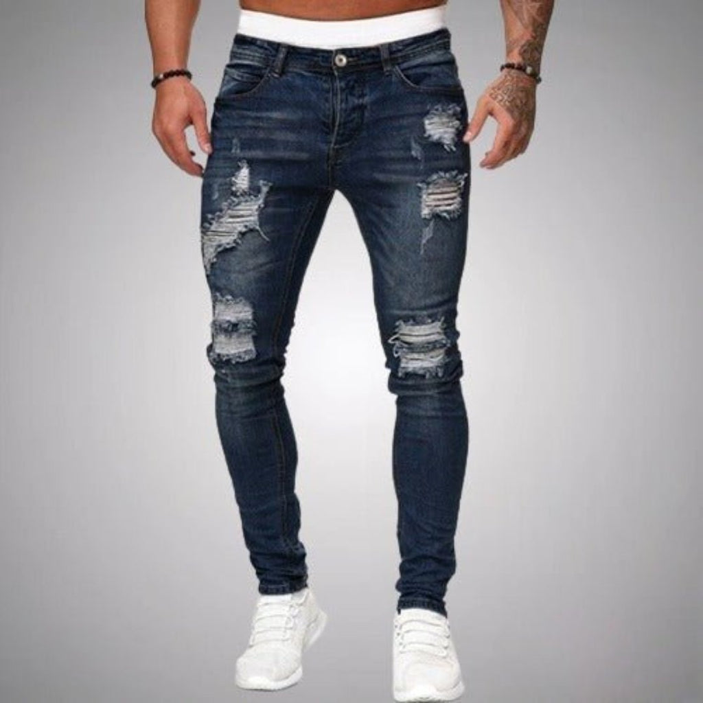 JEAN SKINNY DÉCHIRÉ POUR HOMME