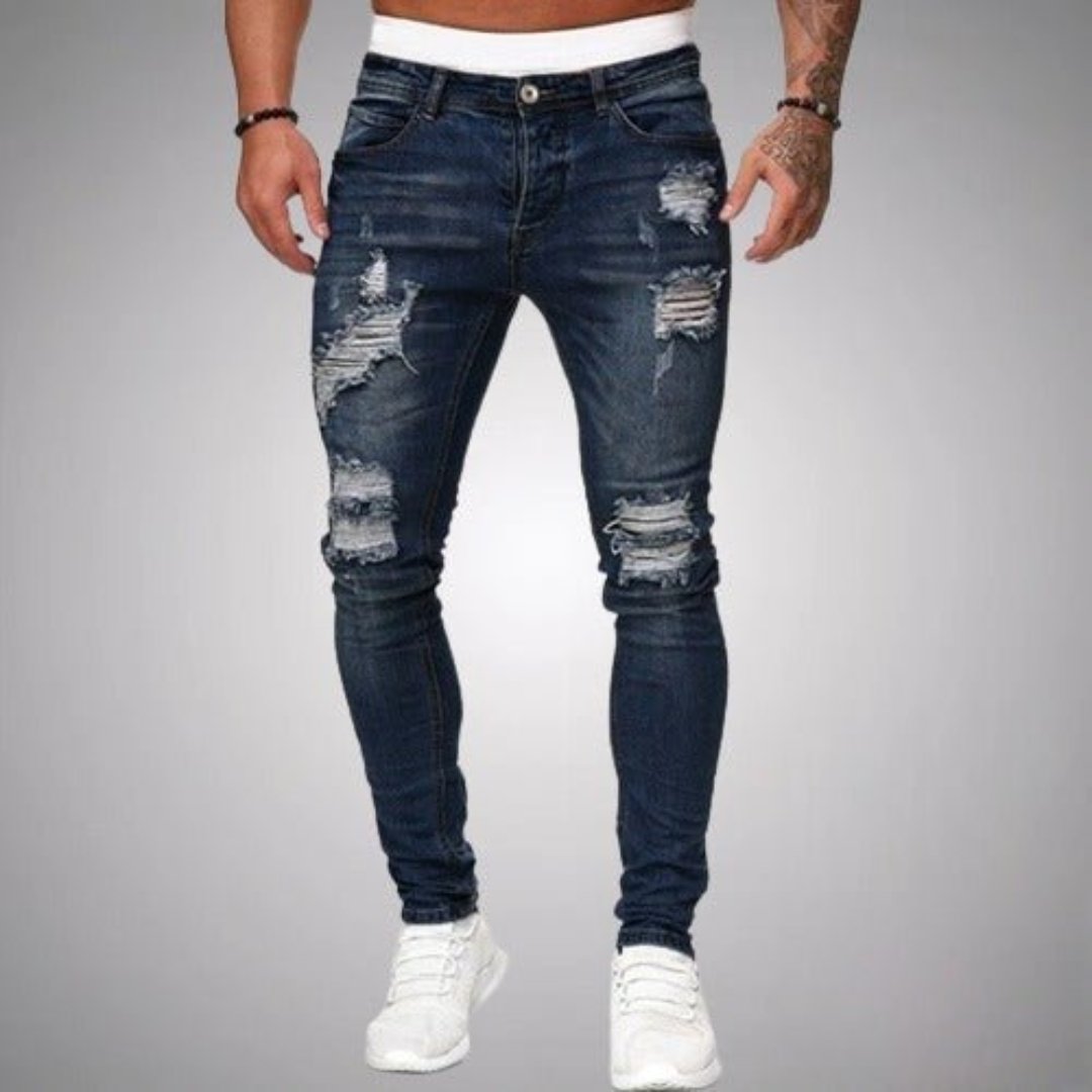 JEAN SKINNY DÉCHIRÉ POUR HOMME