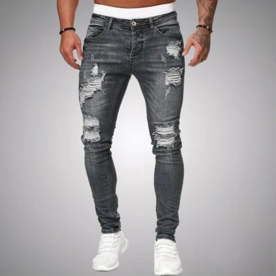 JEAN SKINNY DÉCHIRÉ POUR HOMME