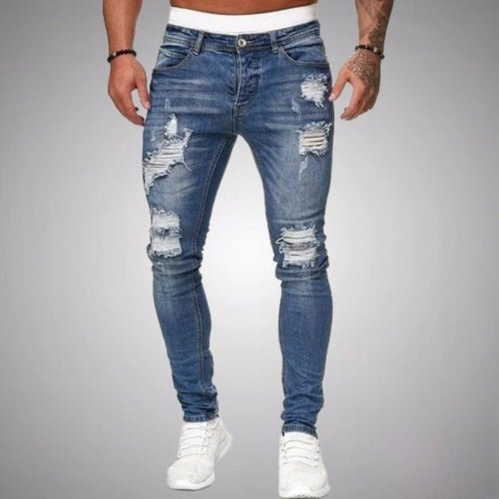JEAN SKINNY DÉCHIRÉ POUR HOMME