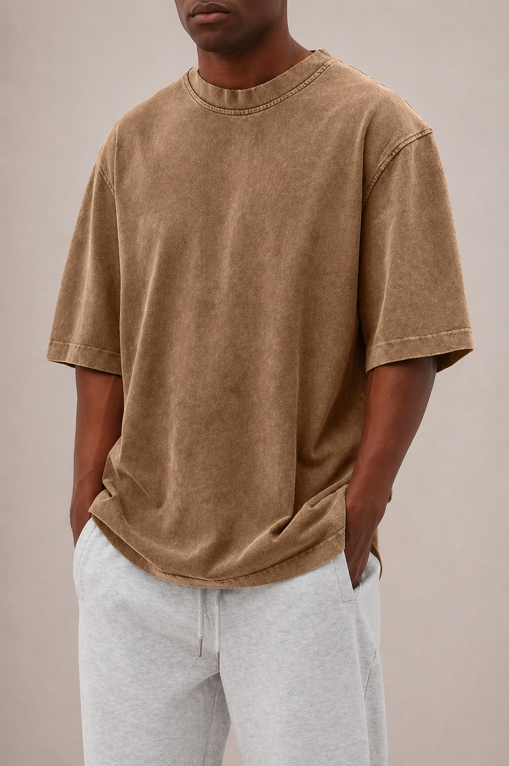 T-shirt coton hommes - Kaki