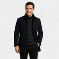Trench parka homme capuche amovible - Bleu marine