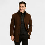 Trench parka homme capuche amovible - Marron